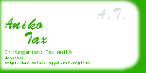 aniko tax business card